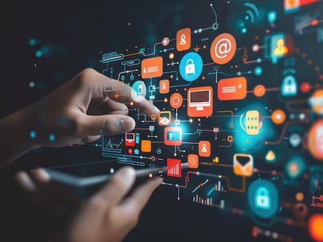 Different icons of omnichannel marketing platform 